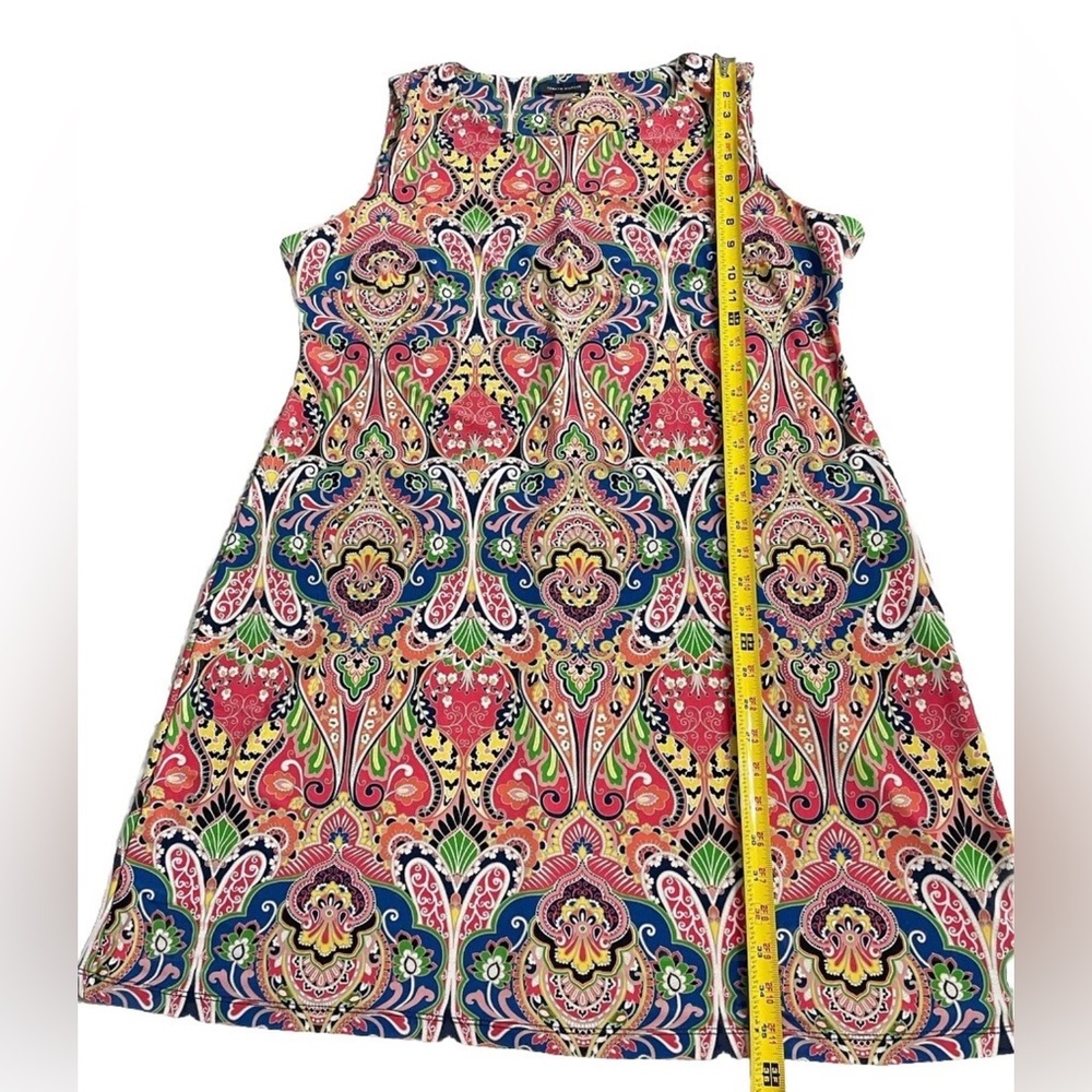 Tommy Hilfiger Multicolor Paisley Sleeveless Shift Dress Size 16 - Picture 5 of 9